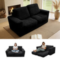 Kelyda 61''Boneless Loveseat Sofa, Modern Cloud Convertible Sofa Bed Couch Sleeper Chairs for Living Room Beige